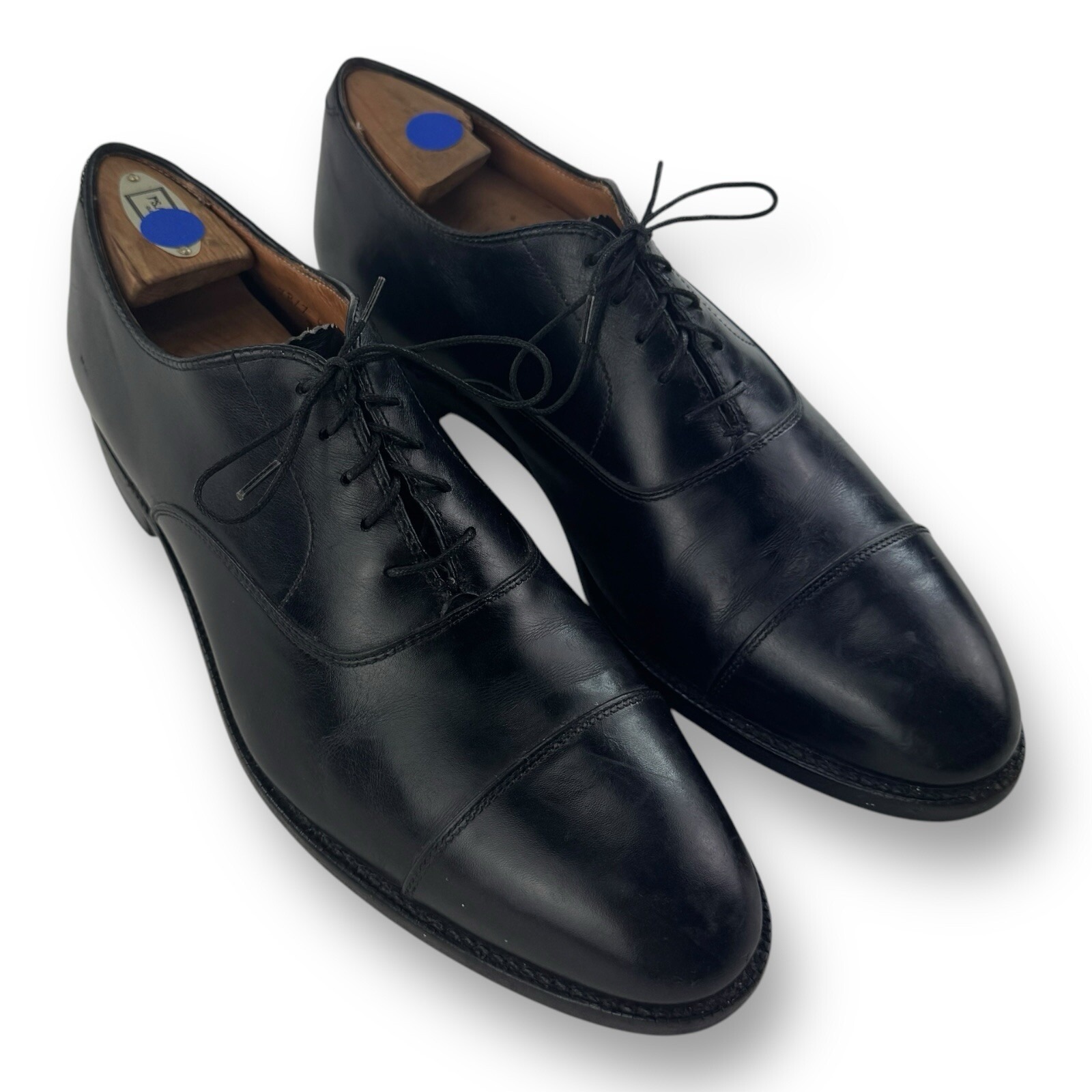 Alden New England Black Soft Calf Leather Almond Toe Dress Shoes - Size 10.5
